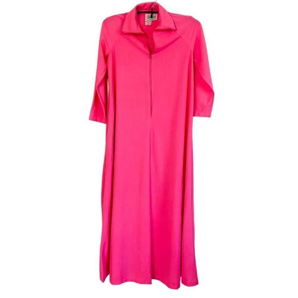 Butterfield 8 Vintage Barbie Pink Caftan Maxi Dress Sz S - Picture 9 of 9